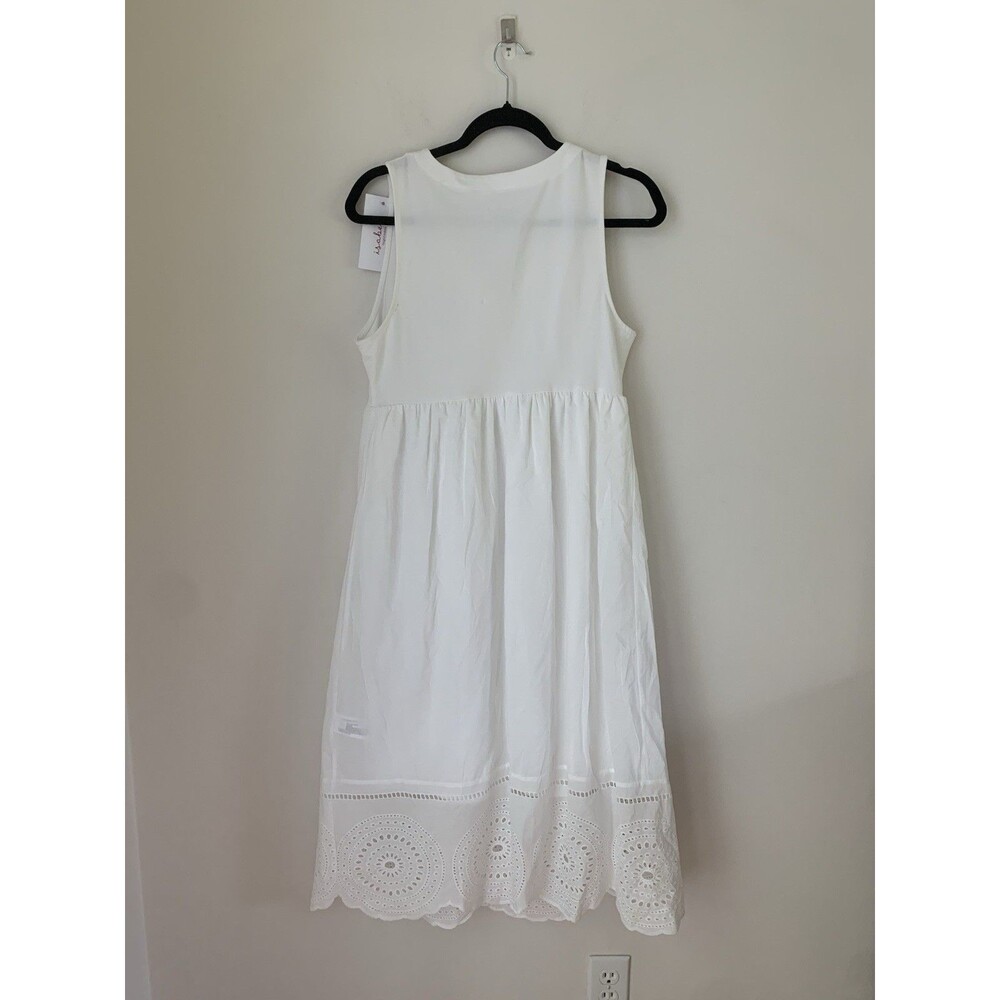 NWT Ingrid & Isabel Maternity Cotton Eyelet Midi Dress White - Size XS, Medium - Picture 9 of 11